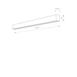 Kinkiet STRAIGHT LED L 7595 czarny 122cm Nowodvorski - zdjęcie 2