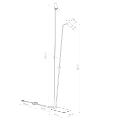 Lampa podłogowa MONO II FL BLACK/GOLD 7718 Nowodvorski - zdjęcie 2