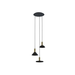 Lampa wisząca HERMANOS III black-solid brass 8030 Nowodvorski