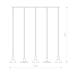 Lampa wisząca HERMANOS V black-solid brass 8032 Nowodvorski - zdjęcie 2