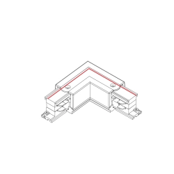 Łącznik kątowy biały lewy Commercial Lighting CTLS POWER L CONNECTOR LEFT WHITE 8705 Nowodvorski - zdjęcie 2