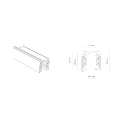 Szyno- przewody CTLS TRACK, 3 CIRCUIT, WHITE, 1M 8715 Nowodvorski - zdjęcie 2