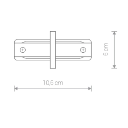 Złącze do szyny podtynkowej PROFILE RECESSED STRAIGHT CONNECTOR WH 8967 Nowodvorski - zdjęcie dodatkowe 1