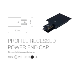Końcówka zasilająca PROFILE RECESSED POWER END CAP BLACK 8973 Nowodvorski - zdjęcie dodatkowe 1