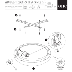 Plafon One Light 62144N/W/V - zdjęcie dodatkowe 1