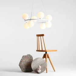LAMPA WISZĄCA KRONE 8 BIAŁY 1085P ALDEX - zdjęcie produktu
