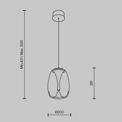 Lampa wisząca Splash MOD282PL-L8G3K Maytoni - zdjęcie dodatkowe 1