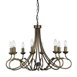 kinkiecik.pl Żyrandol Olivia – 8 źródeł światła – Czarno-złoty OV8-BLK-GOLD Elstead Lighting
