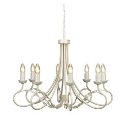 kinkiecik.pl Żyrandol Olivia – 8 źródeł światła – Kość słoniowa i złoto OV8-IVORY-GOLD Elstead Lighting