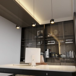 Lampa Wisząca Saila 1xLED czarny chrom PL0115-CB yaskr