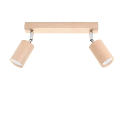 kinkiecik.pl Plafon BERG 2 naturalne drewno SL.0702 SOLLUX LIGHTING