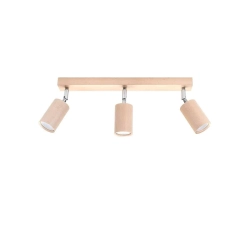 kinkiecik.pl Plafon BERG 3 naturalne drewno SL.0703 SOLLUX LIGHTING