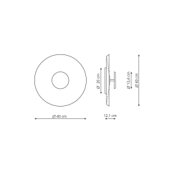 Plafon COCO 40 cm coffee LED LP-0508/1C-40 CF Light Prestige