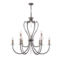 kinkiecik.pl Żyrandol Pimlico – 9 źródeł światła – Ciemny brąz PM9-DB Elstead Lighting