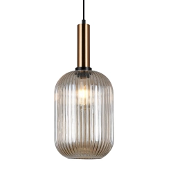 Lampa wisząca Antiola PND-5588-1L-BRO+AMB Italux - zdjęcie produktu