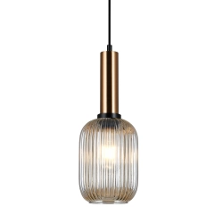 Lampa wisząca Antiola PND-5588-1M-BRO+AMB Italux - zdjęcie produktu