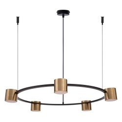 Lampa wisząca KODO 5 czarny/złoty 41329 Sigma - zdjęcie produktu