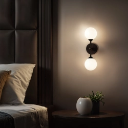 Kinkiet Ścienny AM205 2xG9 Czarny GARDA 1243DL DOMENO LIGHTING - zdjęcie dodatkowe 1