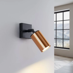 Kinkiet WINX czarny/złoty SL.1382 SOLLUX LIGHTING