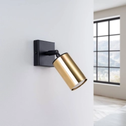 Kinkiet WINX czarny/złoty SL.1382 SOLLUX LIGHTING