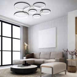 LAMPA DEKORACYJNA SUFIT 194W CZARNA + Pilot DL-F04 GIRONA 443DL DOMENO LIGHTING - zdjęcie produktu