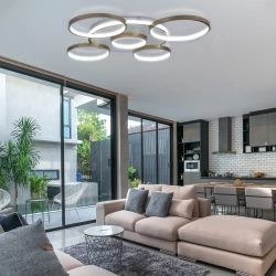 LAMPA DEKORACYJNA SUFITOWA 120W ZŁOTA + PILOT DL-Z03 SEMPRE 444DL DOMENO LIGHTING - zdjęcie produktu