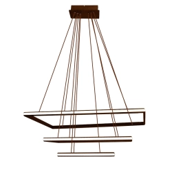 LAMPA LED ŻYRANDOL SUFITOWA + PILOT 116W BRĄZ DL-F09 MOKKA 447DL DOMENO LIGHTING - zdjęcie dodatkowe 1