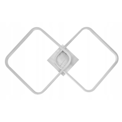 Lampa Dekoracyjna 2 kwadraty 52W Biała + Pilot IMOLA 304DL DOMENO LIGHTING - zdjęcie dodatkowe 1