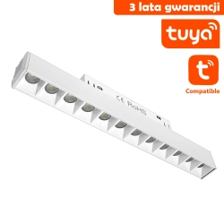Lampa LED z Diodami Do Szyn Magnetycznych DDCX-GS12-220-TY Tuya 12W Biała CCT 1305DL DOMENO LIGHTING - zdjęcie produktu