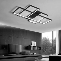 Lampa Led ring 123W czarna + Pilot ROMA 544DL DOMENO LIGHTING - zdjęcie produktu