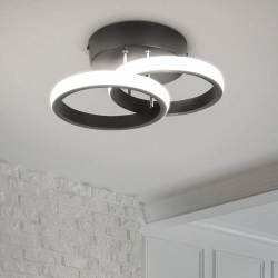 Lampa Sufitiowa Kinkiet OKRĄGŁA 18W CZARNA - BARWA NEUTRALNA 308DL DOMENO LIGHTING - zdjęcie dodatkowe 1