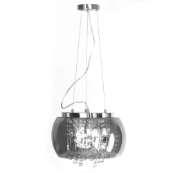 Lampa Szklana Przydymione lustro krople wody 50cm CHIARA 512DL DOMENO LIGHTING - zdjęcie produktu