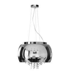 Lampa Szklana Srebrny z Prześwitami drobne korale 50cm CHIARA 519DL DOMENO LIGHTING - zdjęcie produktu