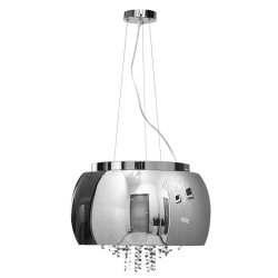 Lampa Szklana Stalowy drobne korale CHIARA 40cm 513DL DOMENO LIGHTING - zdjęcie produktu