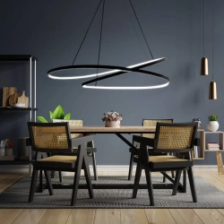Lampa wisząca DIMM DOUBLE RING 122W + Pilot - zdjęcie produktu