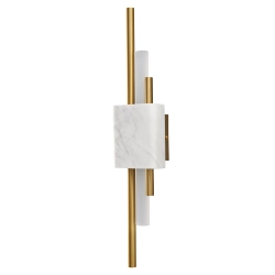 Lampa ścienna ELLIE LED marmurowa biało złota 50 cm ST-7007W-WHITE Step into Design