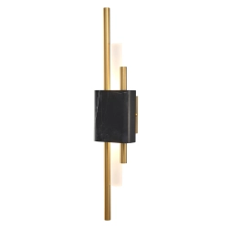 Lampa ścienna ELLIE LED marmurowa czarno złota 50 cm ST-7007W-BLACK Step into Design