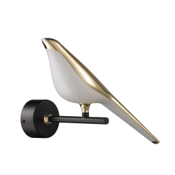 Lampa ścienna PTAK TIT LED złoto-czarna 28 cm ST-9008-W Step into Design