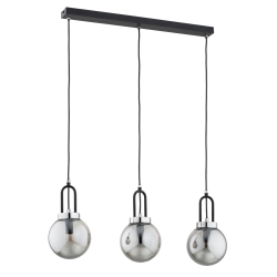 Lampa wisząca ATORI CZARNA CHROM 3xE14 62429 ALFA