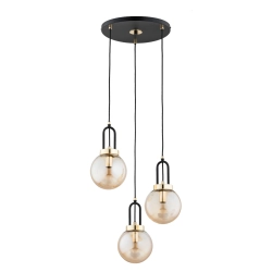 Lampa wisząca ATORI CZARNA ZŁOTA 3xE14 62428 ALFA