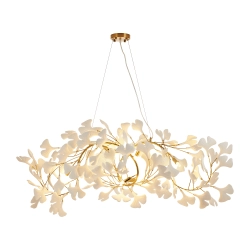 Lampa wisząca BOTANIKA WAVE złoto biała 125 cm XY080P-120 Step into design