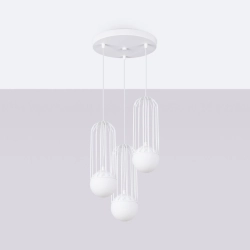 Lampa wisząca BRINA 3P biała SL.1335 SOLLUX LIGHTING