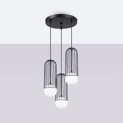 Lampa wisząca BRINA 3P czarna SL.1336 SOLLUX LIGHTING