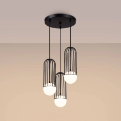 Lampa wisząca BRINA 3P czarna SL.1336 SOLLUX LIGHTING