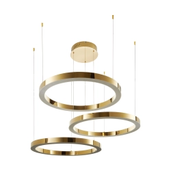 Lampa wisząca CIRCLE 40+60+60 LED złoty połysk na 1 podsufitce DN924-40+60+60 gold Step into Design