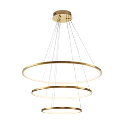 Lampa wisząca CIRCLE SLIM 40+60+80 LED złoty 40 cm + 60 cm + 80 cm ST-10112P-3 Step into Design