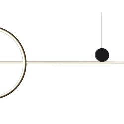 Lampa wisząca NEW AGE LED czarna 120 cm MP0082-L120 Step into design