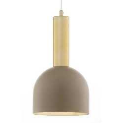 Lampa wisząca VITRUM GOLD dzwonek ciepły beż/złoty szczotkowany 41715 Sigma
