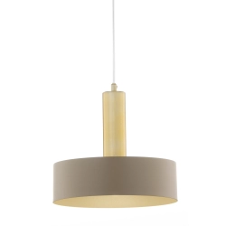 Lampa wisząca VITRUM GOLD koło ciepły beż/złoty szczotkowany 41717 Sigma