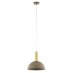 Lampa wisząca VITRUM GOLD kopuła M ciepły beż/złoty szczotkowany 41713 Sigma
